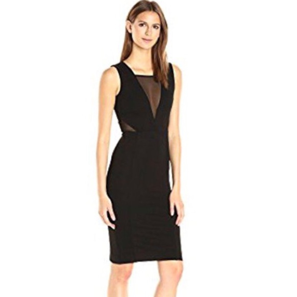 French Connection Lula Mesh V-Neck Dress Size 0